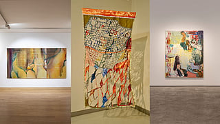 Art works at Nature Morte, Latitude 28, and Galerie Steinruecke + Mirchandani respectively