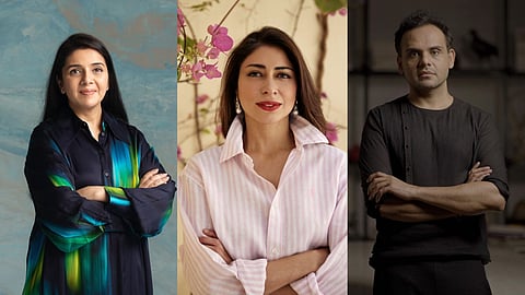 RR Art Circle Members Jaya Asokan, Sana Rezwan and Ashiesh Shah