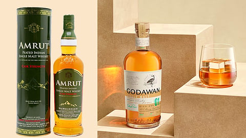 Amrut Peated Single Malt Cask Strength Whisky vs Godawan 02 Fruit & Spice Whisky