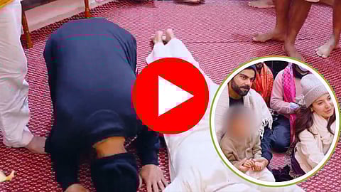 Virat- Anushka: विराट अन् अनुष्काचं प्रेमानंद महाराजांसमोर लोटांगण; VIDEO व्हायरल