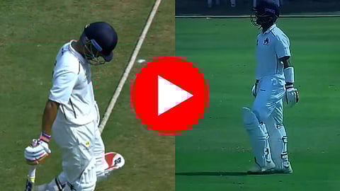 Ajinkya Rahane: लाईव्ह सामन्यात हाय व्हॉल्टेज ड्रामा! आऊट होऊनही रहाणे परत फलंदाजीला आला- VIDEO