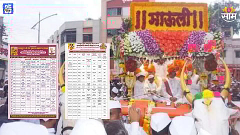 Tukaram Maharaj, Dnyaneshwar Maharaj Palkhi Schedule Ashadhi Wari 2025