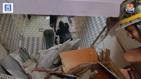  Kalyan Saptashrungi building slab collapse 