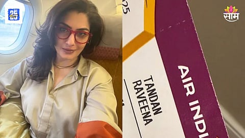 Raveena Tandon Post about Air India