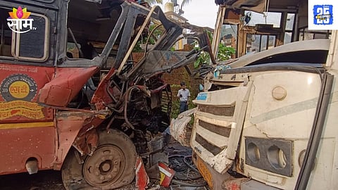 Sindhudurg ST bus crash at Panhval