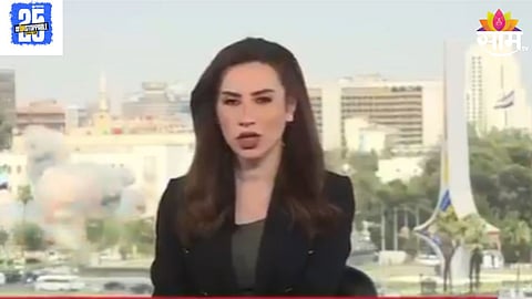 Israel airstrikes Syrian Presidential Palace caught on live TV