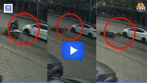 Viral CCTV footage Pune pothole accident