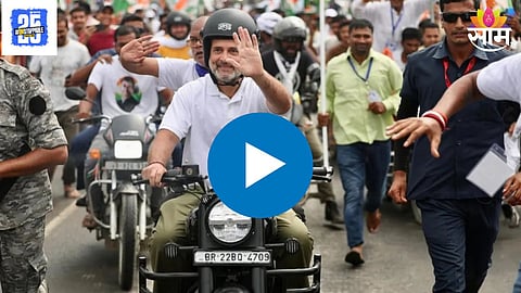 Young Supporter Kisses Rahul Gandhi During Bike Rally