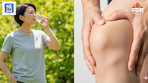 drinking water while standing