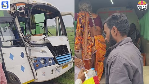 Nashik-Mumbai Highway Accident Scene  Private Bus Collides with Vehicle Near Igatpuri, Several Injured