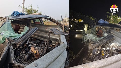 Inova car hits divider on Samruddhi Expressway