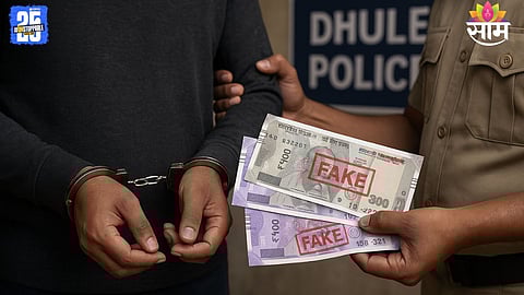 Dhule Police seize ₹22,200 in fake ₹100 and ₹500 notes; one suspect arrested amid upcoming local elections.