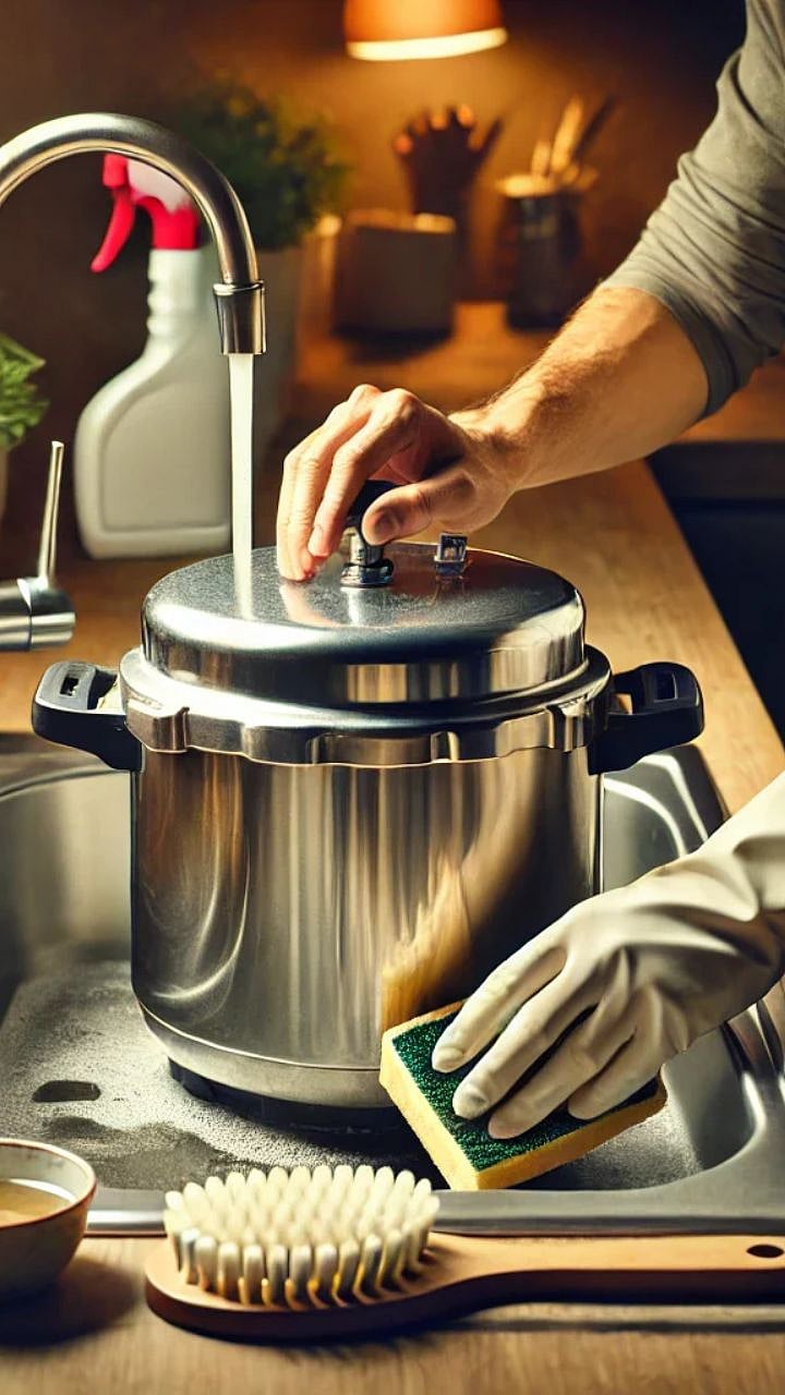 Cooker Cleaning : १० मिनिटांत कुकरचा काळपटपणा घालवा, वाचा घरगुती रामबाण ...