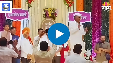 Indorikar Maharaj speaking during his daughter’s engagement ceremony — video of his reply to criticism is going viral.