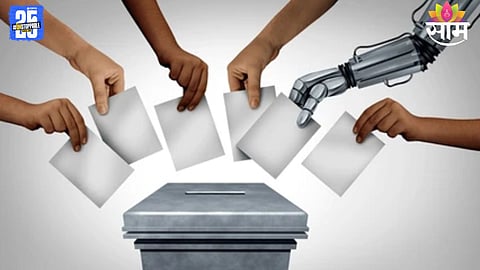 MNS workers highlighting errors in Mumbai’s voter list during a press conference in Versova.