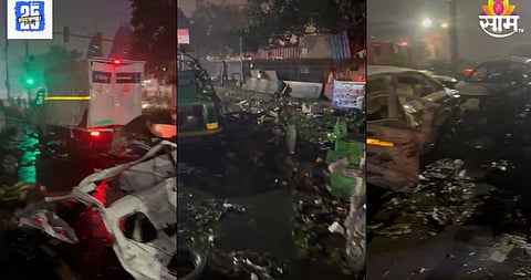 Delhi Blast: दिल्लीत शक्तीशाली स्फोट, आगीचे लोळ, धुराचे लोट; रस्त्यावर रक्ताचा सडा, हादरवून टाकणारे  PHOTO