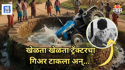 Shocking : हृदयद्रावक! वडिलांची नजर चुकवून ४ वर्षाचा शिवराज ट्रॅक्टरवर चढला, अचानक गिअर पडला अन् थेट...
