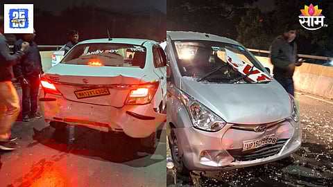 Multiple Car Collision Shocks Pune