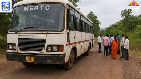 The MSRTC bus that went to the wrong village and later broke down, causing a major delay in the wedding schedule.