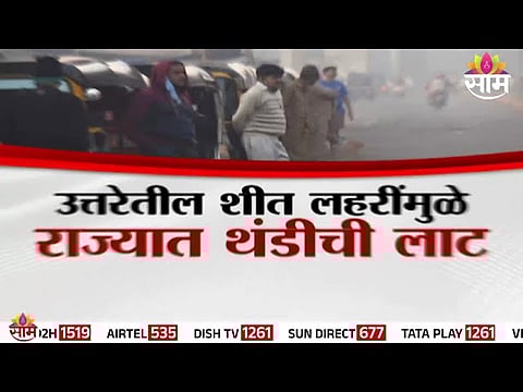 People warm themselves near a bonfire as Maharashtra reels under a severe cold wave with temperatures dropping below Mahabaleshwar in 17 cities.