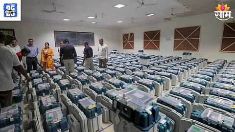 Visuals of the EVM strongroom in Pen, Raigad, where a rat allegedly opened the secured door, triggering panic among candidates and officials.