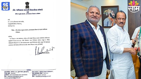 Deputy Chief Minister Ajit Pawar during a press interaction after accepting Manikrao Kokate’s resignation.