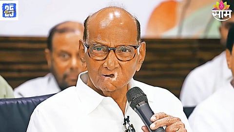 Rahul Shelar along with BJP leaders during his official induction into the Bharatiya Janata Party in Nashik.