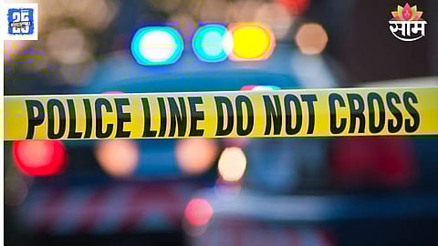 Police personnel at the crime scene in Bhagalpur, Bihar, after a shocking acid attack and suicide case.