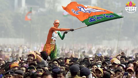 BJP leaders and candidates from Kalyan West Panel No. 7 showcasing unity and party discipline ahead of local body elections.