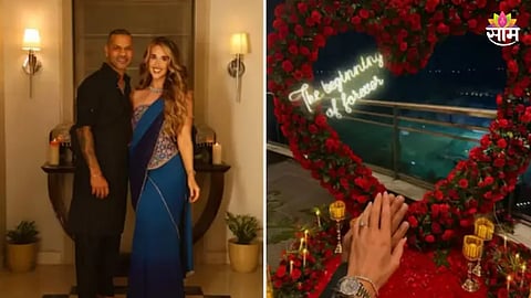 Shikhar Dhawan engagement Sophie Shine