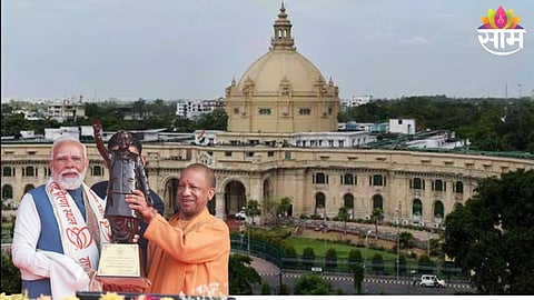Chief Minister Yogi Adityanath during a cabinet meeting amid buzz over major reshuffle