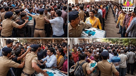 Voters clash at polling stations in Maharashtra amid allegations of bogus voting and malfunctioning EVM machines.