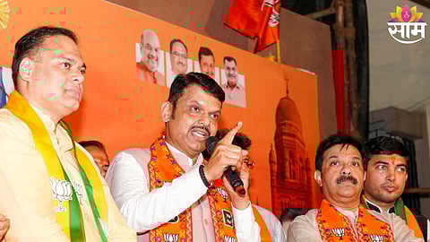 Chief Minister Devendra Fadnavis addressing newly elected BJP corporators after Pune Municipal Corporation’s historic victory.