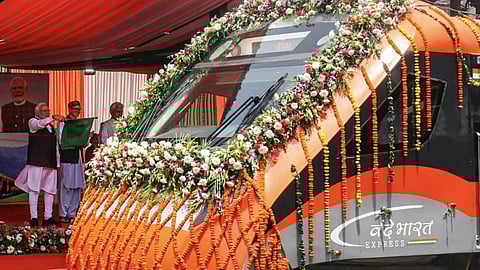 Prime Minister Narendra Modi inaugurates India’s first Vande Bharat Sleeper Train connecting Howrah and Guwahati.