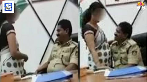 IPS in offensive position with woman in the office Video viral on social media