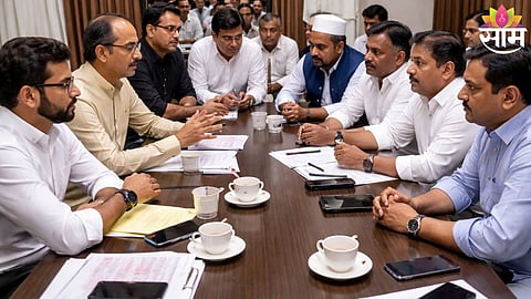 Political leaders engaged in intense negotiations amid the high-stakes Akola Mayor election.