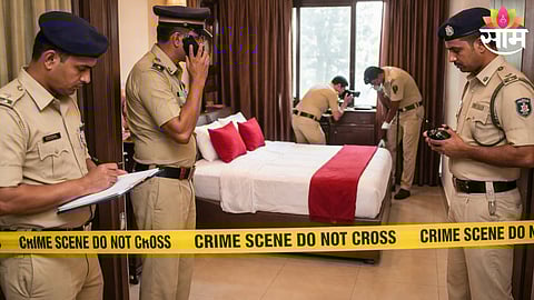 Police investigation underway at the hotel where a young woman was allegedly murdered by her lover in Nagpur.
