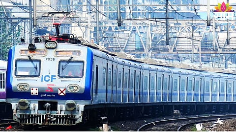AC Local Train Set Ready for Harbour Line Service at Mumbai Station
