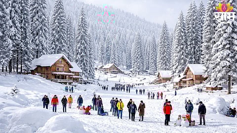 Fresh snowfall covers the scenic valleys of Kashmir as tourists enjoy winter magic amid disrupted daily life.