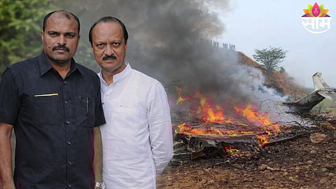 Grief-stricken relatives mourn the loss of police constable Vidip Jadhav, who died on duty in a tragic plane crash.