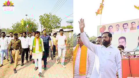 BJP and Shinde Sena supporters clash during Zilla Parishad election campaigning in Atpadi, Sangli.