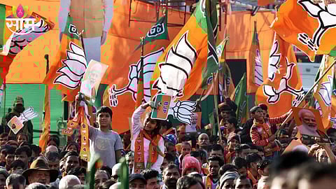 BJP leaders during a meeting with newly elected corporators in Nagpur Municipal Corporation.