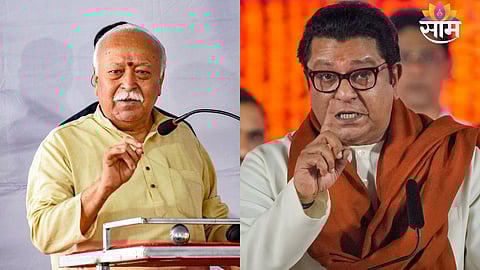 MNS chief Raj Thackeray reacting strongly to RSS chief Mohan Bhagwat’s remarks on language identity.