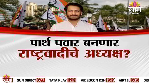 Parth Pawar seen beside Deputy CM Sunetra Pawar during oath ceremony, sparking speculation over NCP leadership change.