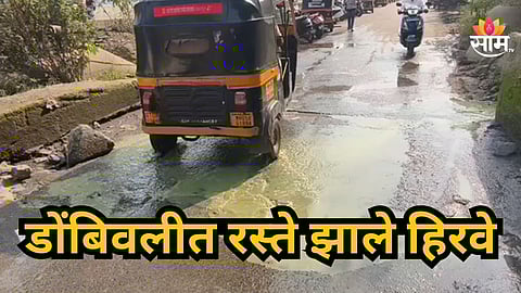 Dombivli : डोंबिवलीत रस्ते झाले हिरवे, नागरिक भयभीत; नेमका काय आहे प्रकार?