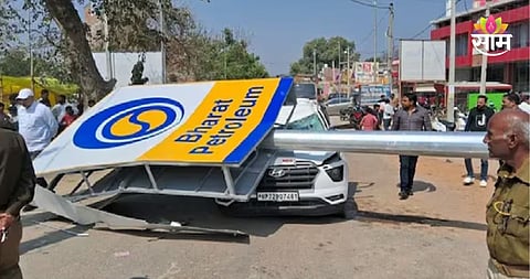 Samajwadi Party leader killed in hoarding collapse