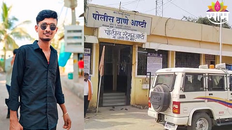 Police officials inspect the crime scene in Rui Nalkol village after a fatal attack triggered by a social media dispute