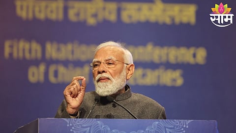 Prime Minister Narendra Modi addresses the AI-India Impact Summit in New Delhi, highlighting India’s ambitious AI growth roadma