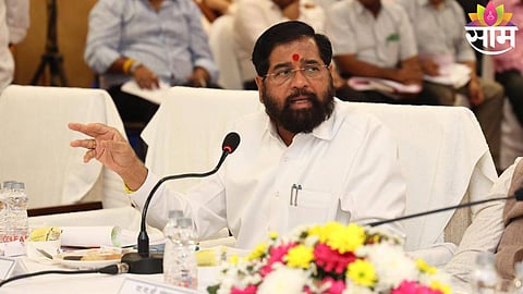 Raj Thackeray during his visit to Deputy CM Eknath Shinde’s residence for a closed-door political discussion.