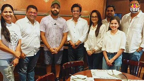 Maharashtrachi Hasyajatra Team Meets Indian Cricketer Rohit Sharma